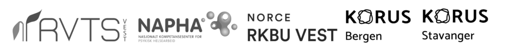 Bilde av logoene til RVTS, NAPHA, RKBU  Vest og KORUS.